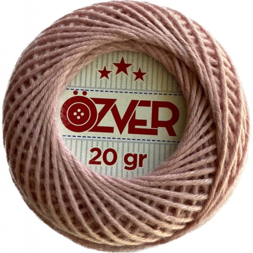 Kordonek, sznurek - 20 gram/70mb - brudny róż 07 - 1mm