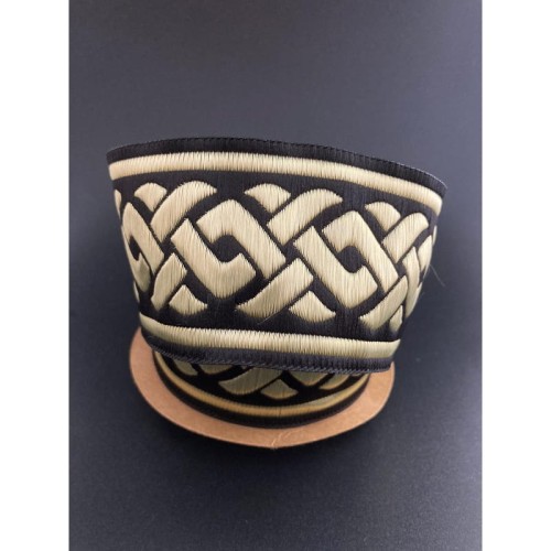 Taśma żakardowa - 50069 - czarno złota - 5 cm