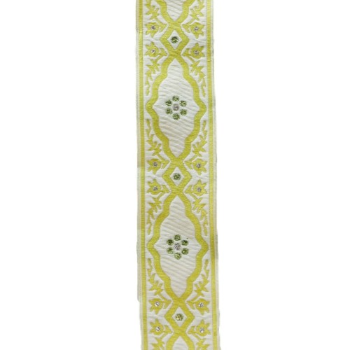 Taśma żakardowa - 35800 - zielona - 3,5 cm