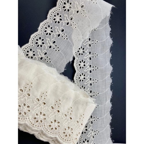 Haft na batyście - FGL- 48 - naturalny - 6,5cm