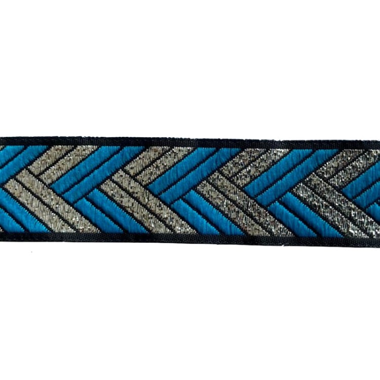 Taśma żakardowa, taśma ozdobna - 22133 v2 - 2,2cm