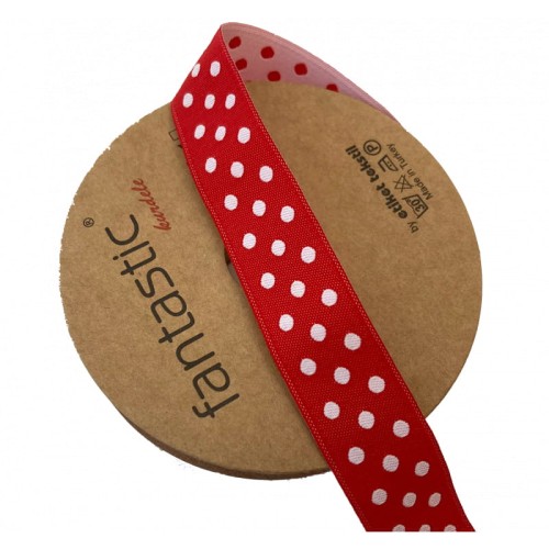 Taśma żakardowa - 20750 - czerwona - 2 cm