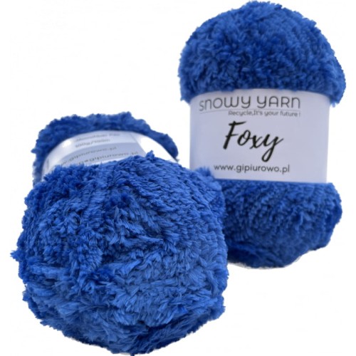 Puszysta włóczka Foxy - szafirowa 934 - 100 m