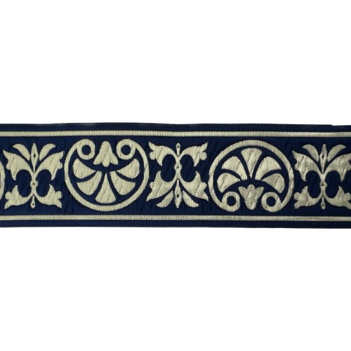 Taśma żakardowa - 50058 - granatowa - 5 cm