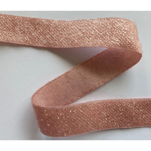 Taśma ozdobna połyskliwa - 20319 v3 - brudny róż - 2 cm