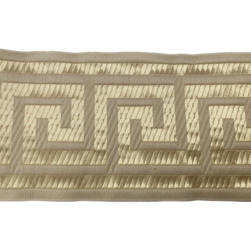 Taśma żakardowa - 100062 – beżowo-złota - 10cm