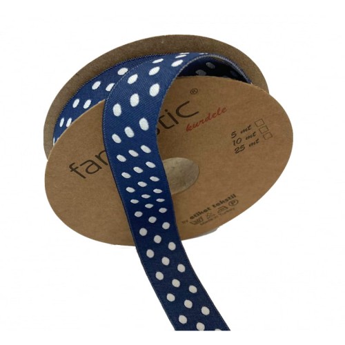 Taśma żakardowa - 20750 - ciemno niebieska - 2 cm