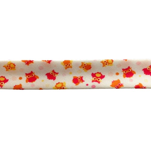 Lamówka bawełniana - sowy 333 - 2 cm