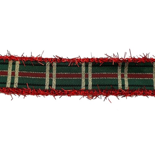 Taśma żakardowa bożonarodzeniowa - 25136SKLR - 3cm