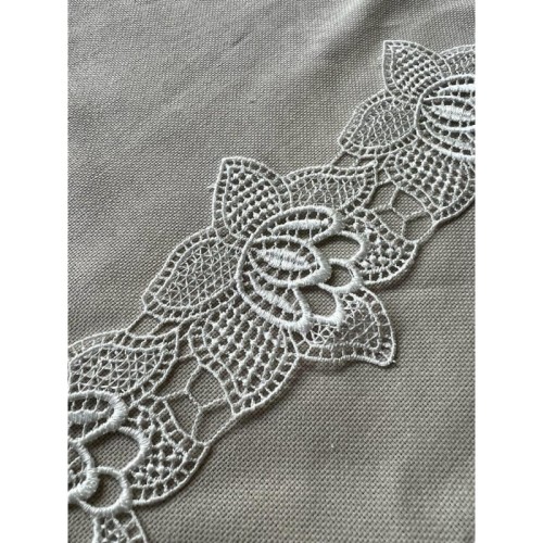 Gipiura aplikacja - LD173  - biała śmietankowa - 7,5 cm