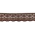 Koronka poliestrowa - 22380 – brązowa - 2,2cm