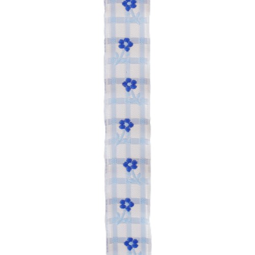 Taśma żakardowa - 20016- błękitna - 2 cm