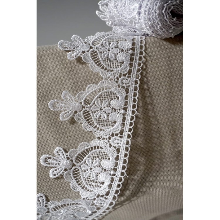 Promocja - Końcówka- 0,65- mb Gipiura - B106 - biała - 8cm