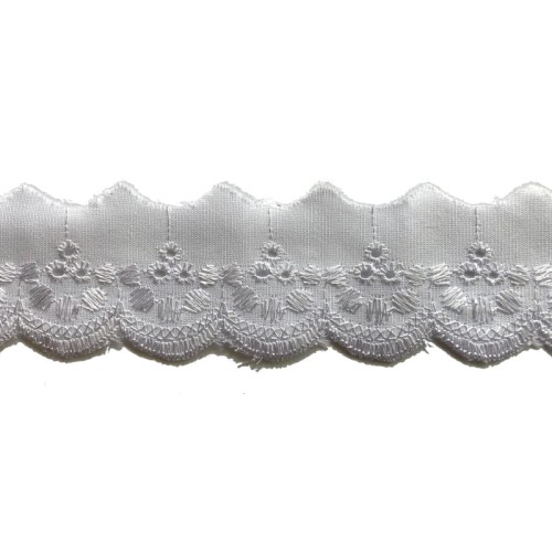 Haft na batyście - 460 - biały - 3,5cm