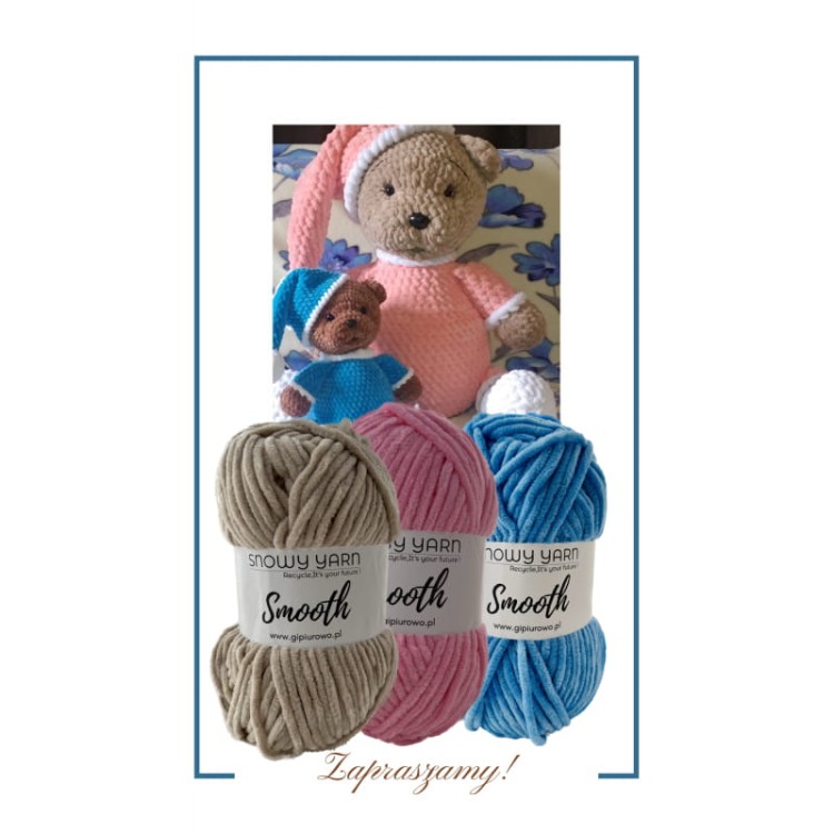 Aksamitna włóczka Smooth - niebieska 927 - 120 m