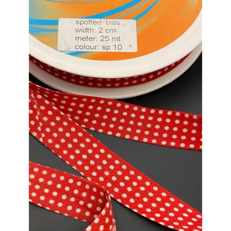 Lamówka bawełniana - kropki sp10 - 2 cm