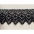Koronka bawełniana 50 czarna, 6,5 cm