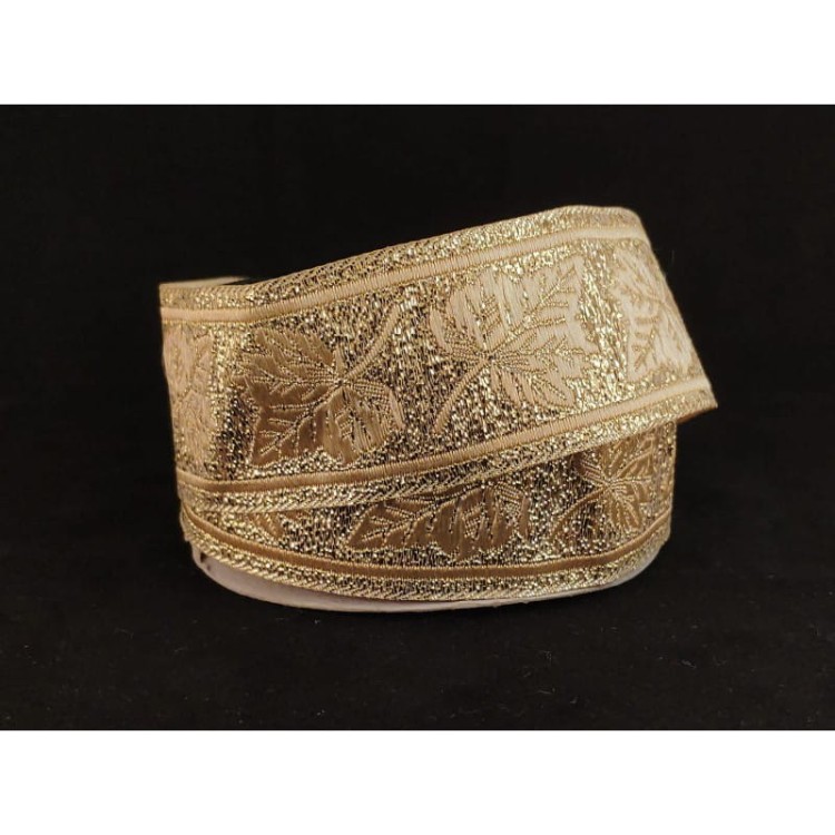 Taśma żakardowa - 35086 - metalizowana złota - 3,5cm