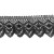 Koronka bawełniana 50 czarna, 6,5 cm