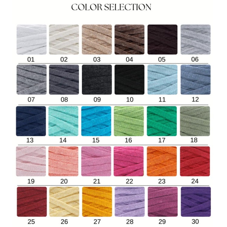 Włóczka tasiemkowa - Cotton Ribbon - błękitna 11 - 120m