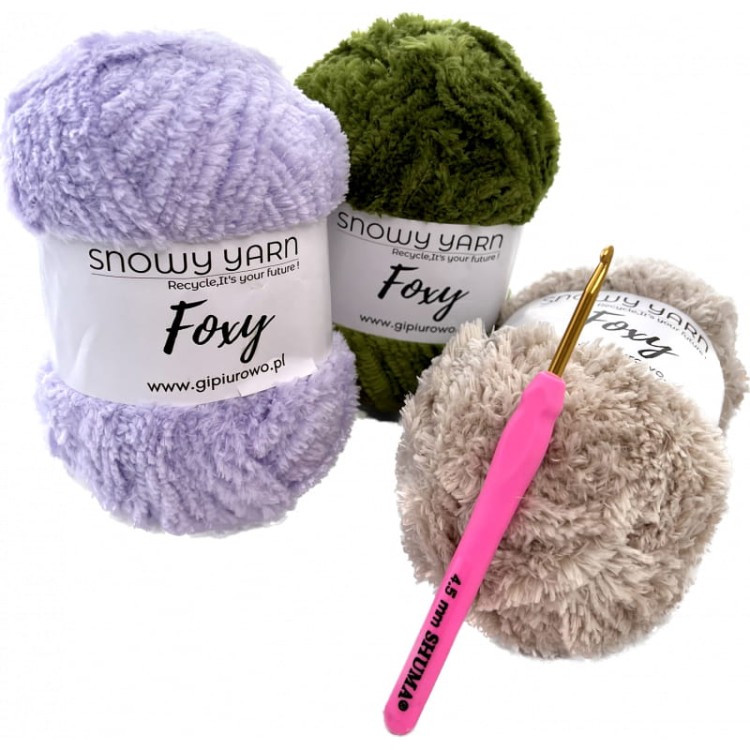 Puszysta włóczka Foxy - zielona 937 - 100 m