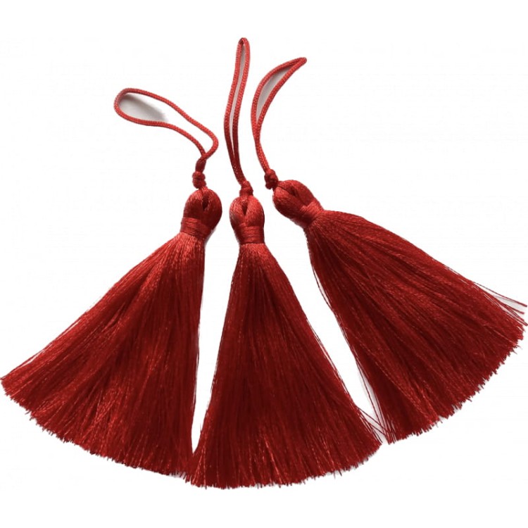 Chwost z zawieszką czerwony - 3740 - 7 cm