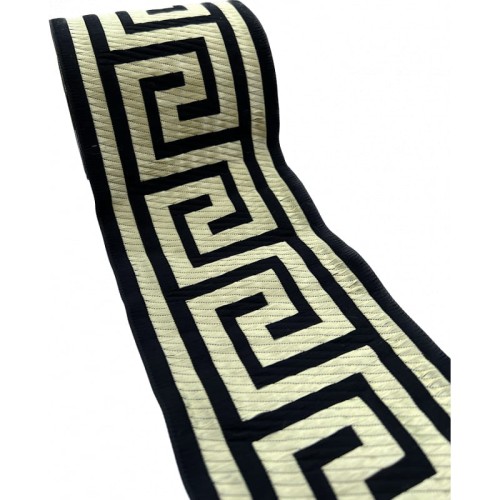 Taśma żakardowa - 100062 – czarno złota - 10cm