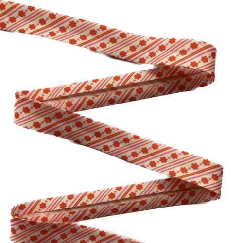 Lamówka bawełniana - kwiaty 318 - 2 cm