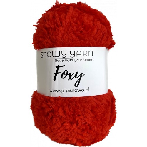 Puszysta włóczka Foxy - czerwona 942 - 100 m