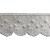 Koronka na tiulu - B0196A - biała - 8cm