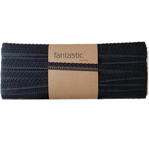 Taśma ozdobna - 10159, czarna - 1cm