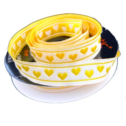 Taśma żakardowa - 11035 żółta - 1,1cm