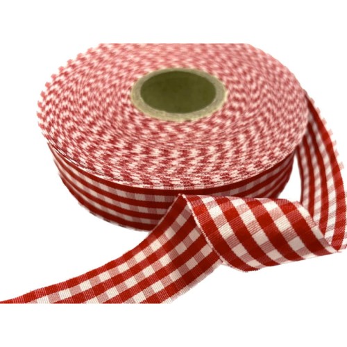 Taśma żakardowa - 20650 - czerwona - 2 cm