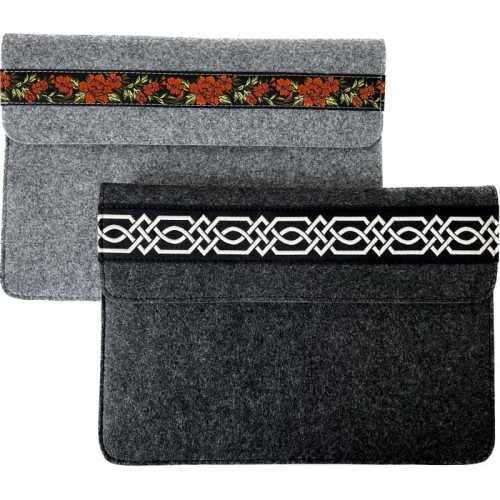 Ręcznie robiona torba, pokrowiec, etui na laptopa z filcu - handmade