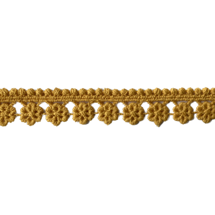 Koronka gipiurowa, gipiura - G415 - musztardowa- 2 cm