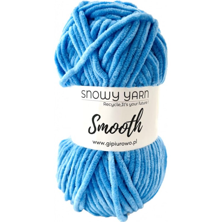 Aksamitna włóczka Smooth - niebieska 927 - 120 m