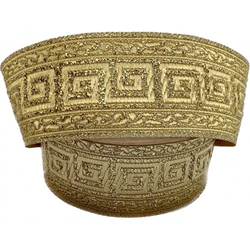 Taśma żakardowa - 35060 - metalizowana złota - 3,5cm