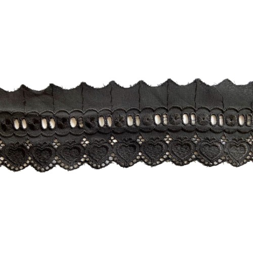 Haft na batyście - 1115 - czarny - 6cm