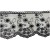Koronka na tiulu - B0196A - czarna - 8cm